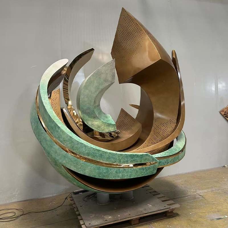 Large Abstract Garden Sculptures Stainless Steel 304 316  Mirror Polished Outdoor Art
