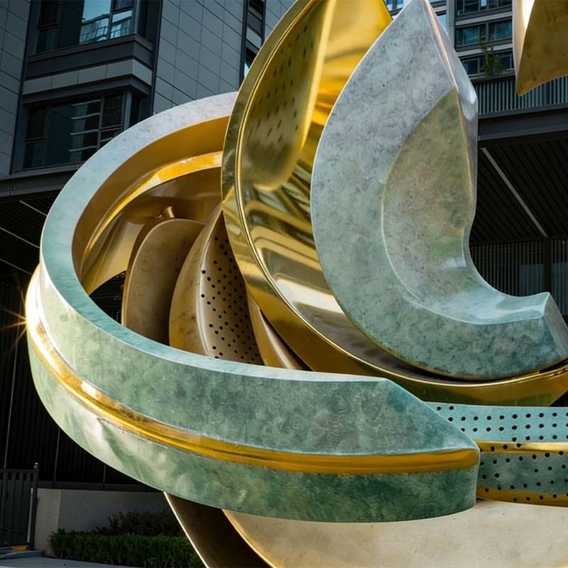Large Abstract Garden Sculptures Stainless Steel 304 316  Mirror Polished Outdoor Art