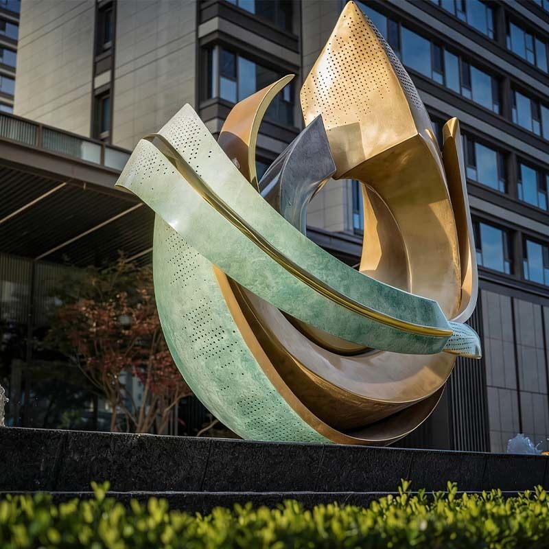 Large Abstract Garden Sculptures Stainless Steel 304 316  Mirror Polished Outdoor Art