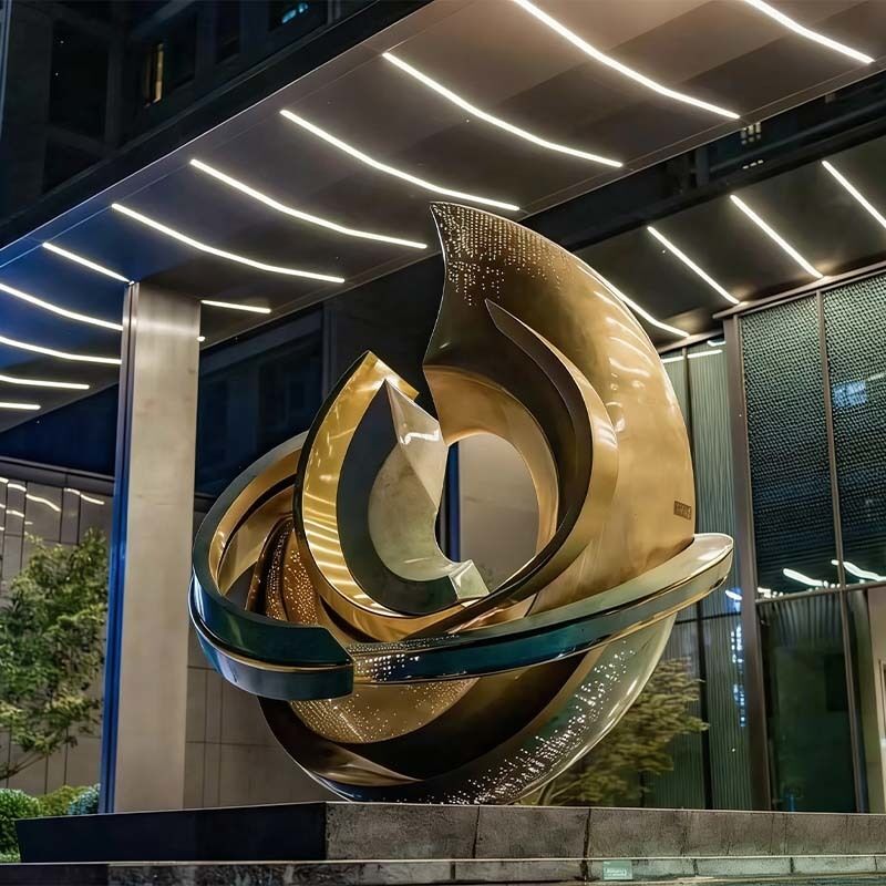 Large Abstract Garden Sculptures Stainless Steel 304 316  Mirror Polished Outdoor Art