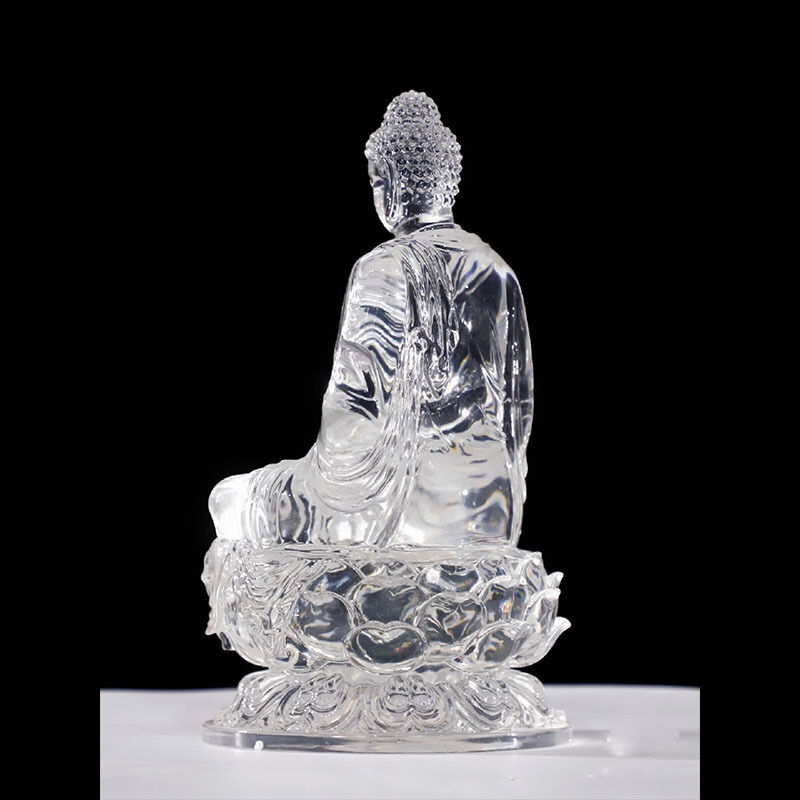 Clear Resin Buddha Sculptures Decorative Buddha Statue Indoor For Meditation Spaces