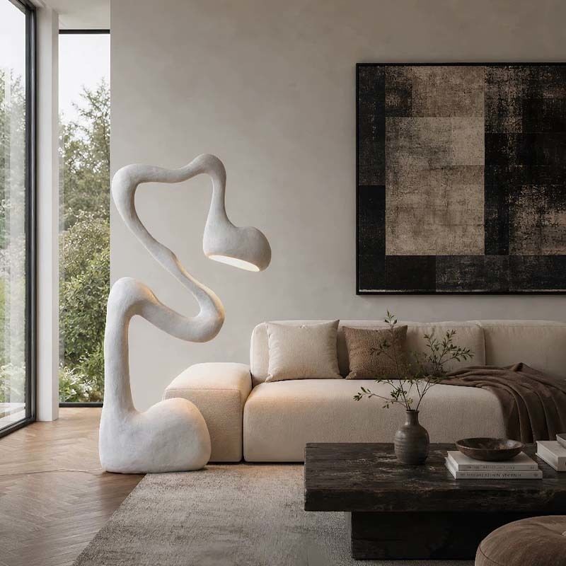 Artistic Sculptural Lighting Animal Custom FRP Swan Floor Lamp For Interior