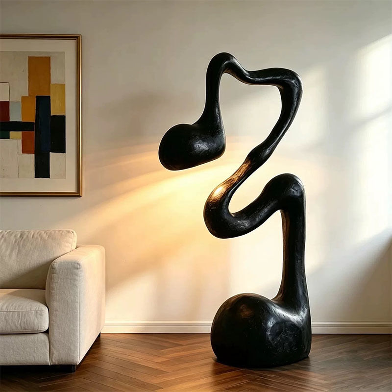 Artistic Sculptural Lighting Animal Custom FRP Swan Floor Lamp For Interior