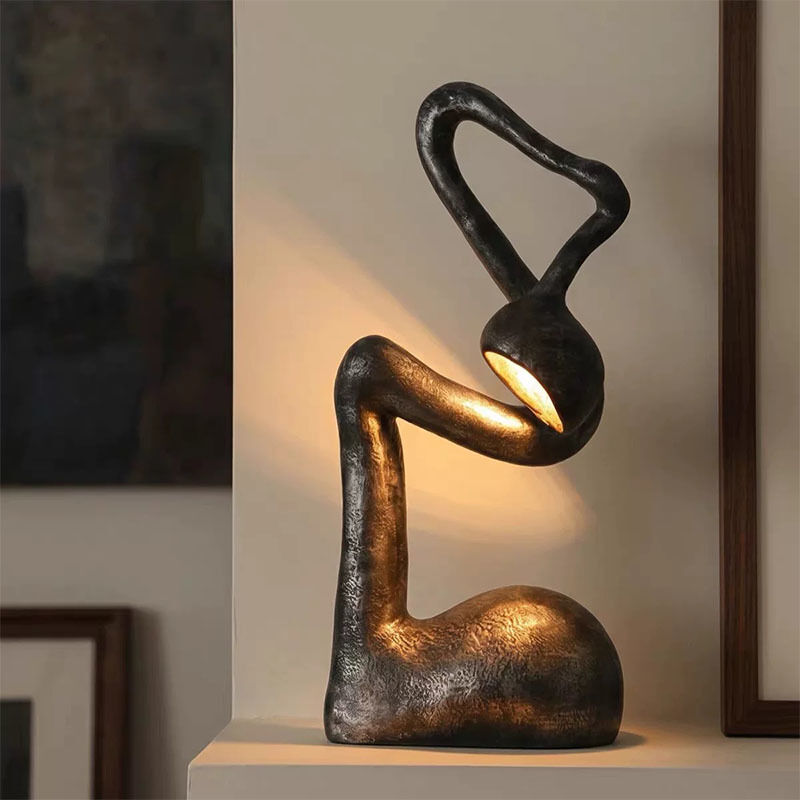 Artistic Sculptural Lighting Animal Custom FRP Swan Floor Lamp For Interior