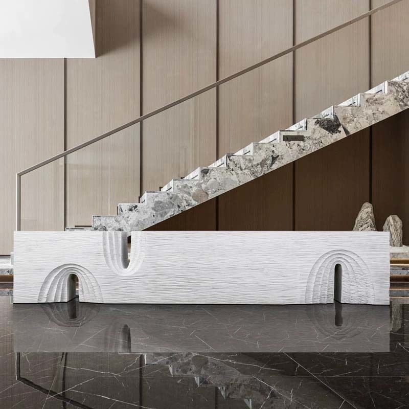 Sculptural Art Chairs Decorative Seating Modern Interiors Carbonized Wooden Bench Indoor