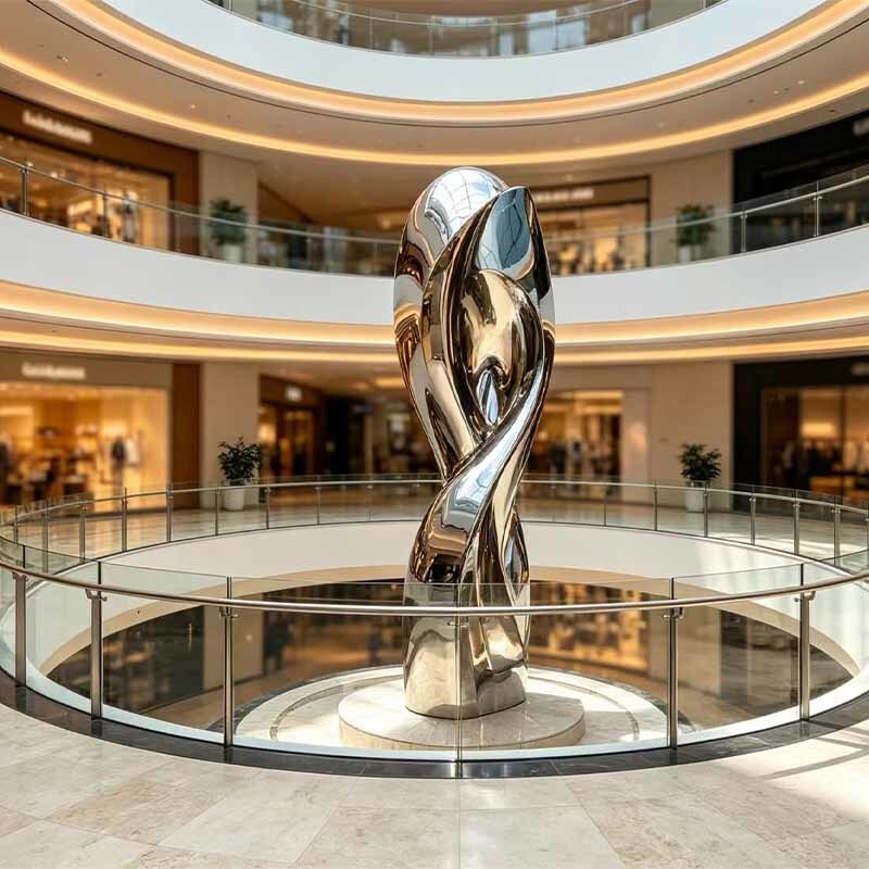Large Abstract Sculpture Decor Custom Colors Polished Outdoor Landscape Sculptures